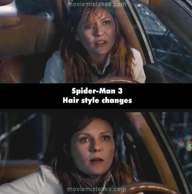 kesalahan film, bloopers, spider-man 3, film spider-man 3