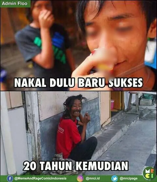 meme unik, meme lucu, meme nakal dulu baru sukses