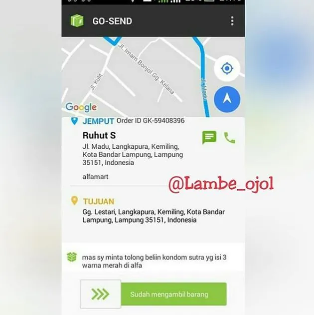 ojol, ojek online, berita lucu, berita aneh, nama aneh, nama kocak