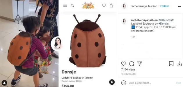 Outfit Xabiru anak Rachel Vennya