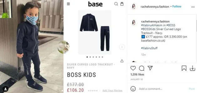 Outfit Xabiru anak Rachel Vennya