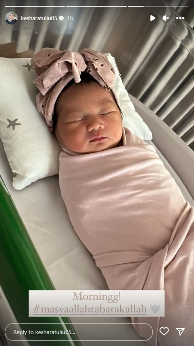 8 Portraits of Kesha Ratuliu's Second Child, Beautiful and Has a Beautiful Name