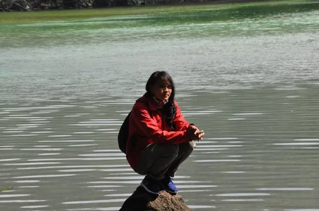 aries susanti, atlet panjat tebing, foto unik, foto aneh