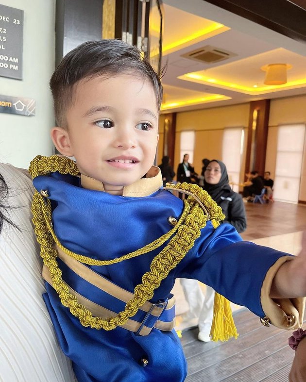 8 Portraits of Baby Adzam Putra Nathalie Holscher who is now 2 years old, Looking Handsome like a Little Prince on His Birthday - Said to be a Future Heartthrob