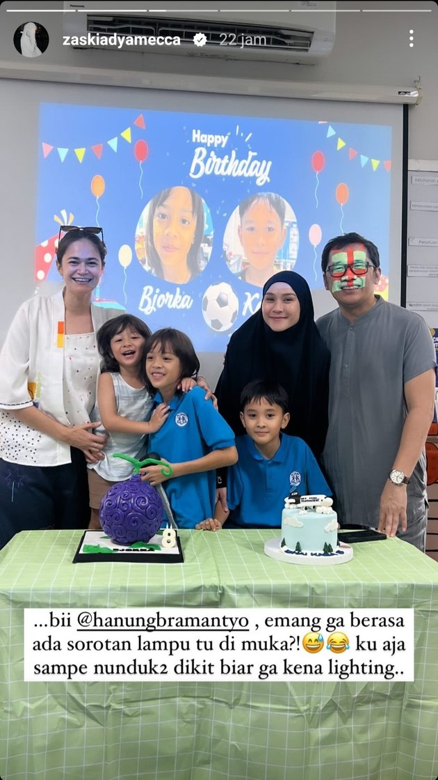 8 Photos of Bjorka, Ringgo Agus' Child, and Kaba, Zaskia Adya Mecca's Son, Celebrating Their Birthday Together at School