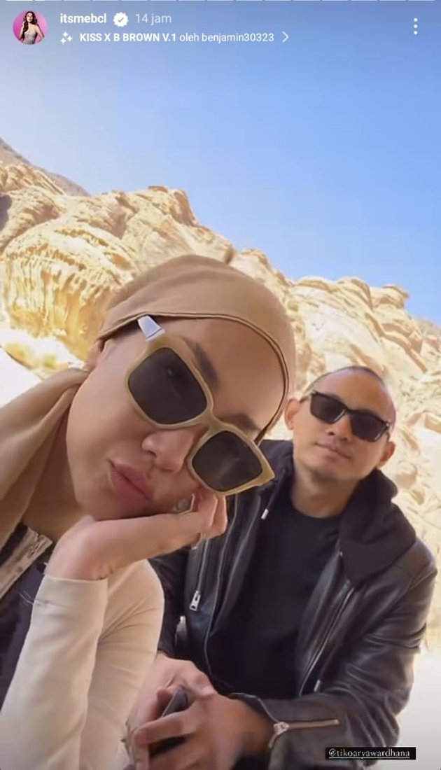 8 Portraits of Bunga Citra Lestari's Vacation to Al Ula, Criticized for Visiting a City Avoided by the Prophet - Enjoying a Motorcycle Ride with Her Husband