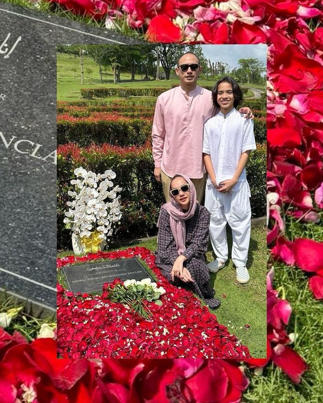 8 Photos of Bunga Citra Lestari's Visit to Ashraf Sinclair's Grave Exactly 4 Years After His Departure, Accompanied by Tiko Aryawardhana - Bringing Red-White Roses