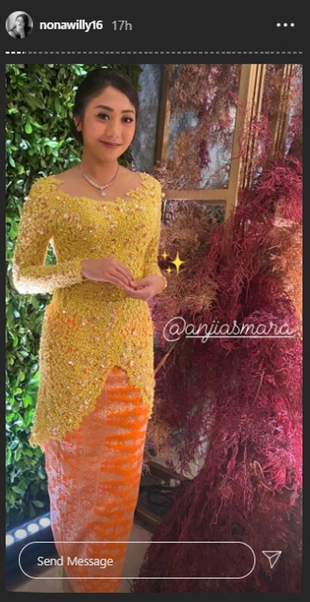 8 Beautiful Portraits of Winona Willy at Nikita Willy and Indra Priawan's Wedding, Looking Elegant in a Yellow Kebaya!
