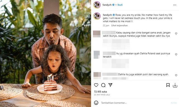 8 Photos of Fandy Christian Receiving Criticism After Writing a Message to His Daughter, Netizens Say: If You Love Your Child, Don't Hurt Their Mother