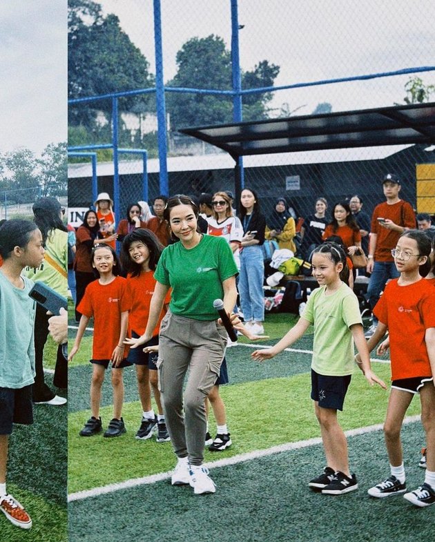 8 Portraits of Gading Marten and Gisella Anastasia Accompanying Gempi in Sports Day