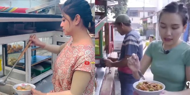 10 Photos of Ayu Ting Ting and Dewi Perssik Enjoying Street Food