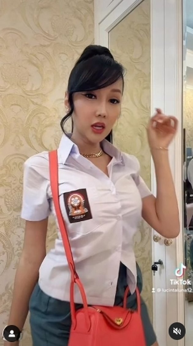 8 Photos of Lucinta Luna as a 'Naughty' High School Student at Doctor Cissie Nugraha's Birthday, Wearing a Very Short Skirt and Tight Uniform - Netizens: She Used to Wear Pants to School