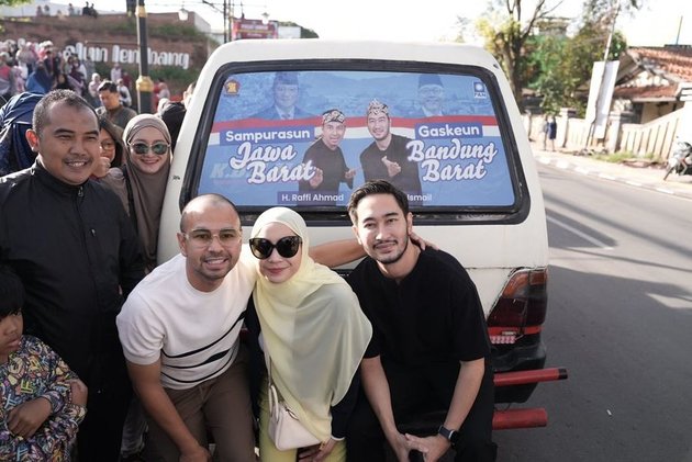 8 Potret Nagita Slavina Riding Public Transportation, Treating Residents at the Market Surprised and Doing Exercises Together - Introducing Jeje Govinda as a Candidate for West Bandung Regent