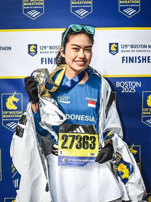 Potret Namira Adjani ikut Boston Marathon 2025