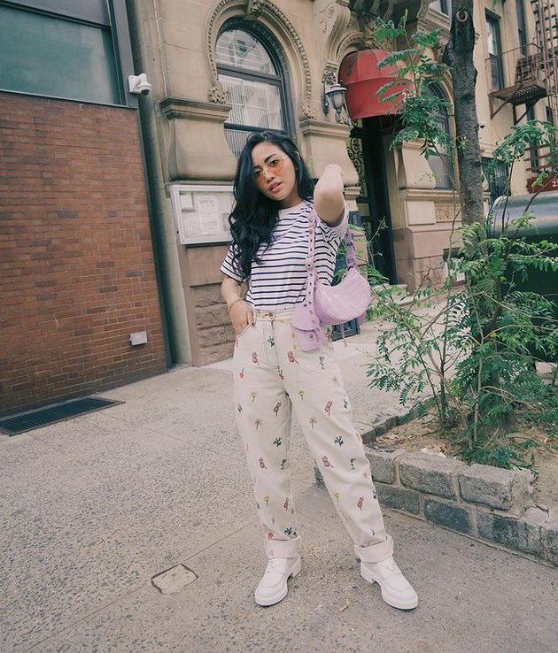8 OOTD Photos of Rachel Vennya During Vacation in New York, Flaunting a Flat Stomach and Being Praised for Looking More Beautiful