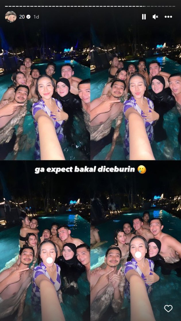 8 Pictures of Mayang, Vanessa Angel's Sister's Birthday Celebration at Beach Club Bali, Surprisingly Nicky Tirta Threw Her into the Pool