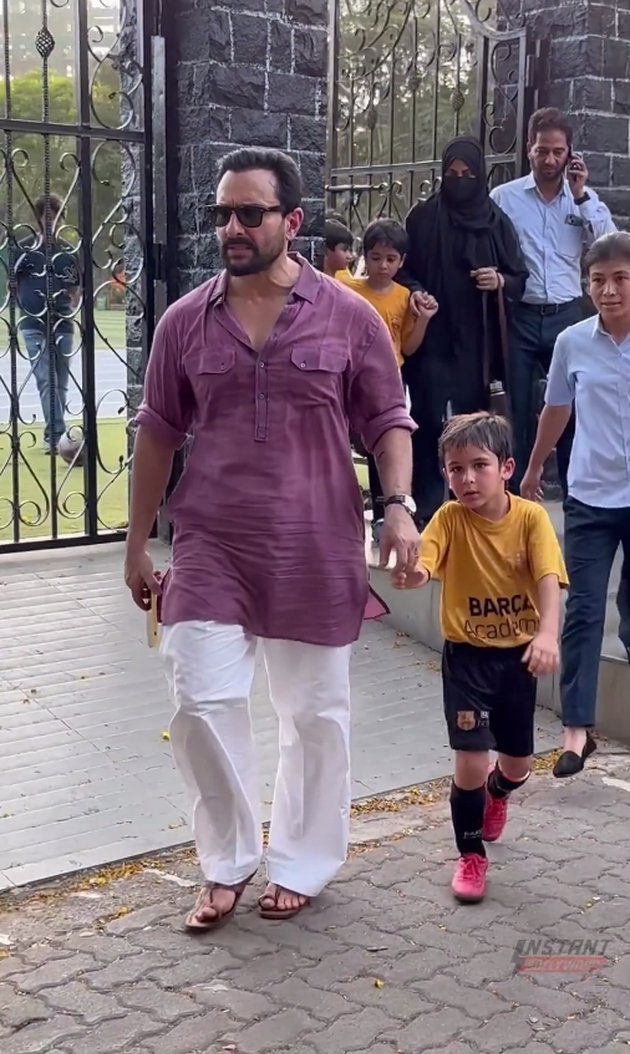 8 Photos of Taimur Ali Khan Playing Football with Saif Ali Khan, Sweating but Handsome as Hell