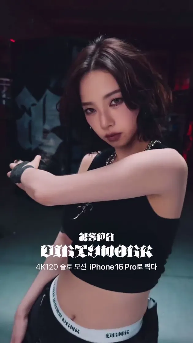 Potret terbaru member aespa syuting Dirty Work’