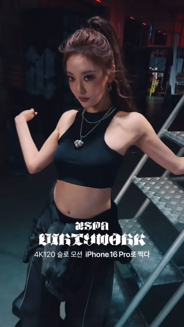 Potret terbaru member aespa syuting Dirty Work’