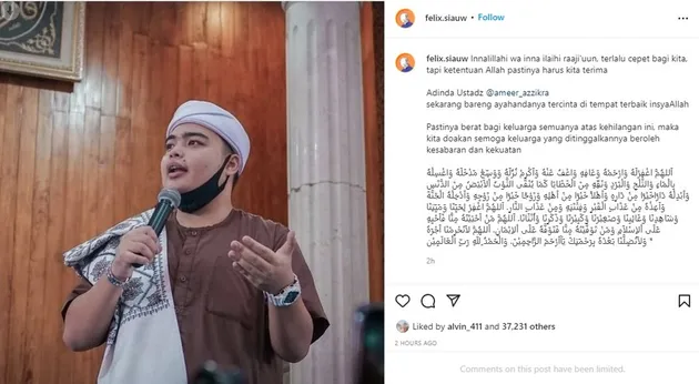 Sederet selebriti ikut berduka atas meninggalnya Ameer Azzikra