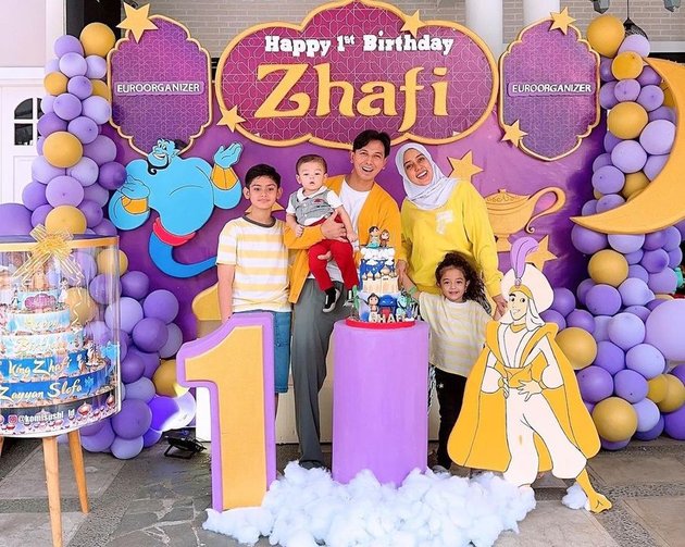 8 Portraits of Baby King Zhafi's Birthday, Fairuz A Rafiq and Sonny Septian's Youngest Child, Celebrated with the Theme 'ALADDIN' 