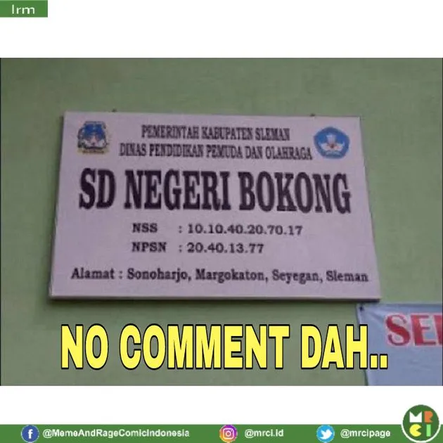 meme lucu, nama sekolah lucu, sekolah lucu, nama sekolah unik