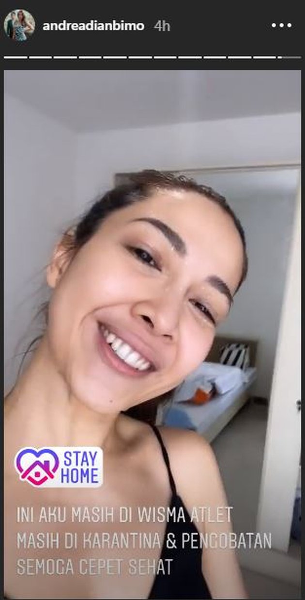 9 Photos of Andrea Dian's Activities During Quarantine at the Corona Emergency Hospital, Doing Sports to Video Calls with Ganindra Bimo