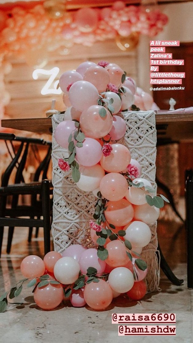 9 Photos of Raisa and Hamish Daud's Children's Birthday Celebration, All-Pink Decorations - Zalina's Face Steals Attention