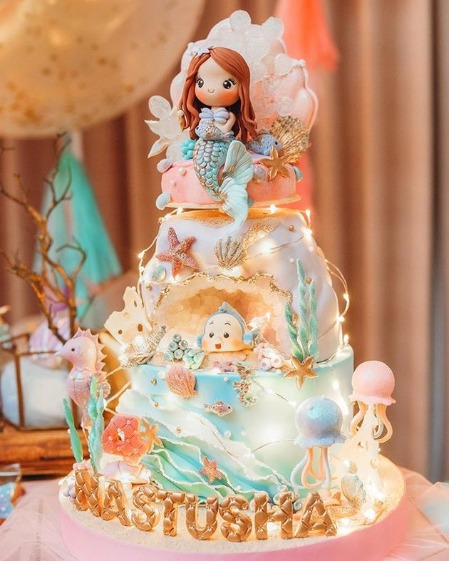 9 Photos of Nastusha Putri Chelsea Olivia & Glenn Alinskie's 4th Birthday Party, Little Mermaid Theme