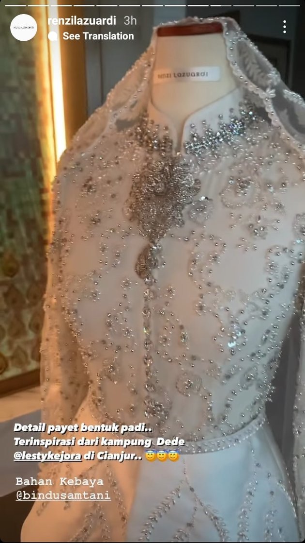 9 Detailed Photos of Lesti Kejora's Wedding Kebaya, Decorated with Rice Grain-Shaped Beads - Has a Deep Meaning
