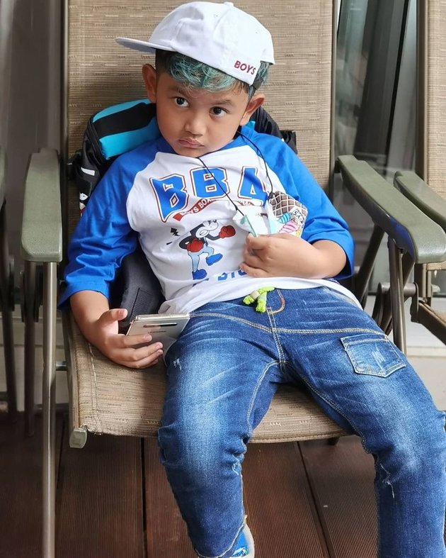 9 Portraits of Fadikal Muhammad Arsya, Denny Cagur's Adopted Son, who now has Blue Hair, Given Attention and Love Like a Biological Child