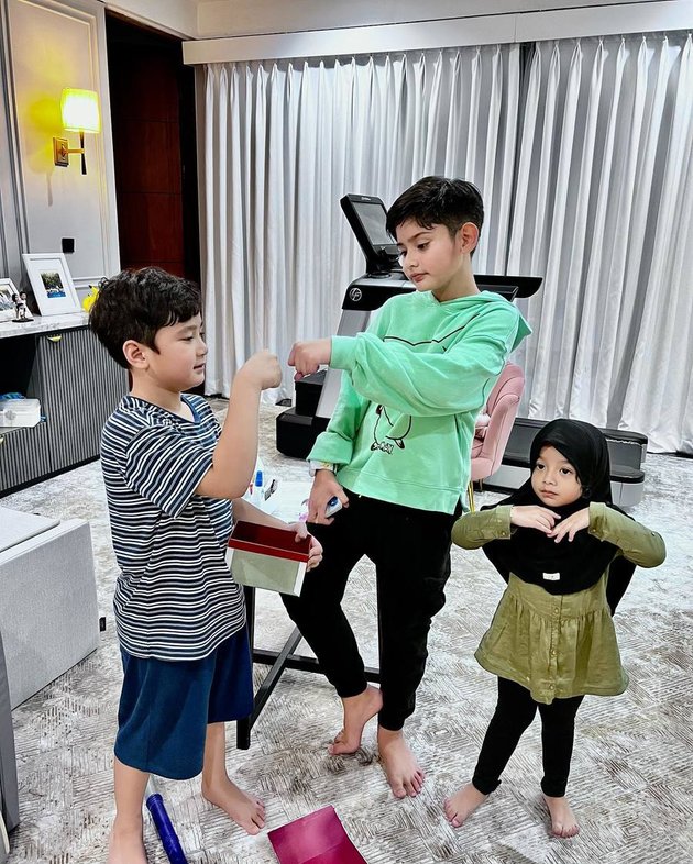 9 Portraits of King Faaz Playing with Rafathar, Two Handsome Children Gather and Distract Netizens