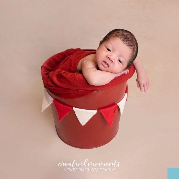 9 Portraits of Newborn Photoshoot Baby Balint, Mona Ratuliu's Nephew, Becoming a Cute Racer and Astronaut - Adding Festivity to Independence Day