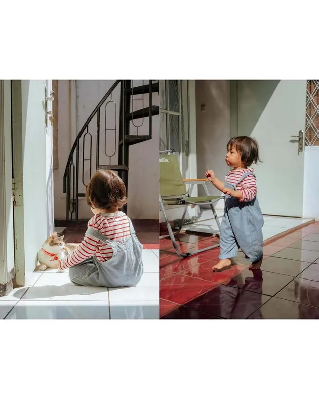 Potret anak Qibil Changcuters main di rumah