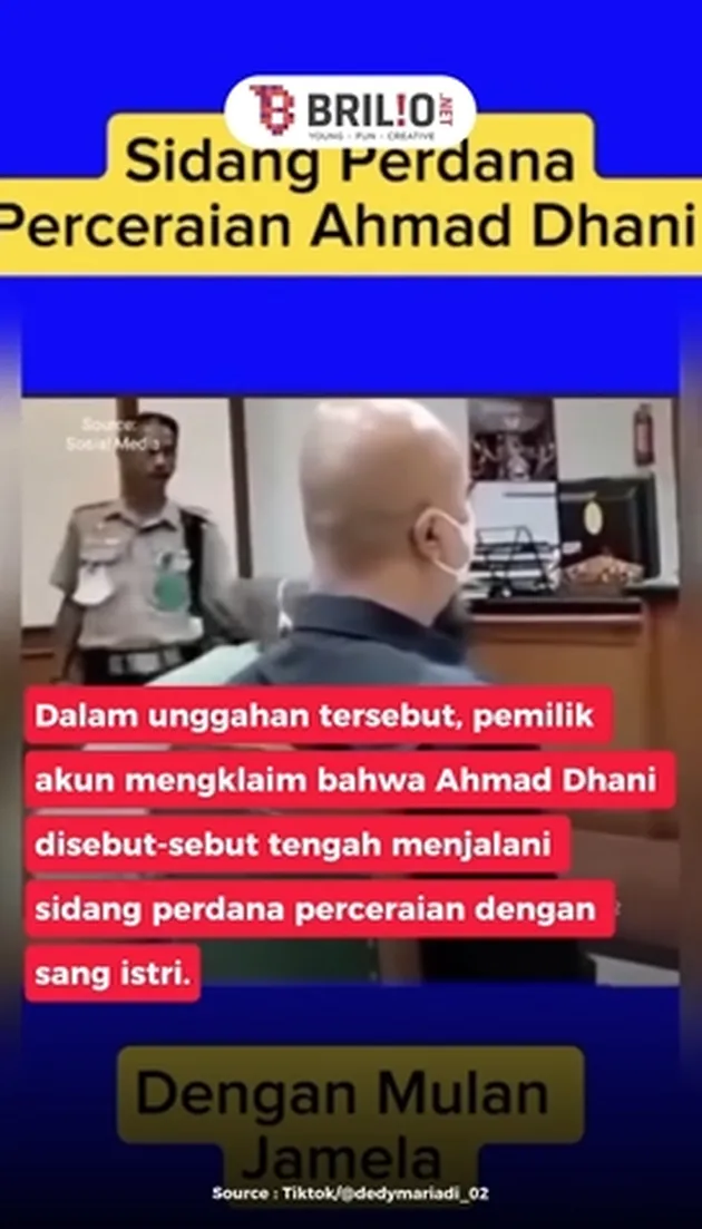 Postingan soal perceraian Ahmad Dhani dan Mulan Jameela