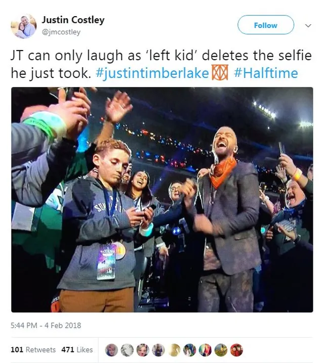 Superbowl Selfie Kid