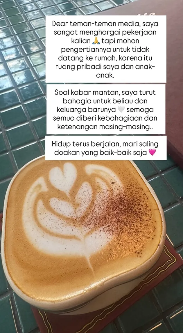 Tengku Dewi Putri pasang status di IG Story