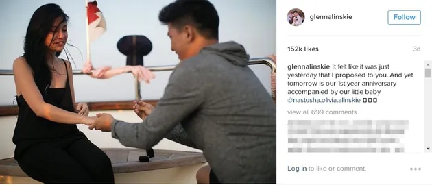 Anniversary pertama Chelsea Glenn