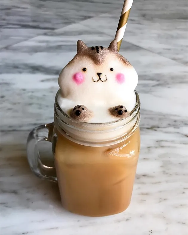 3D latte art, latte art