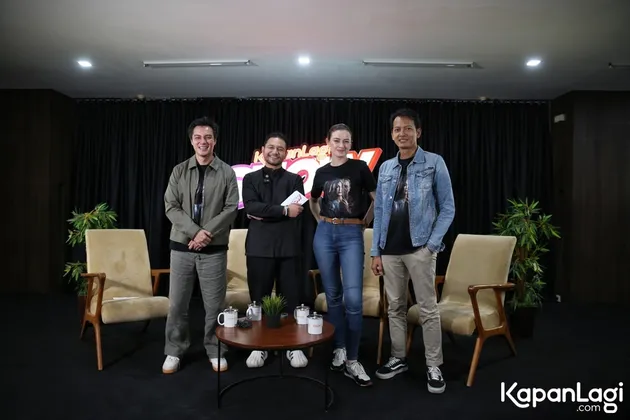 Baim Wong bersama Kimberly dan Fedi Nuril