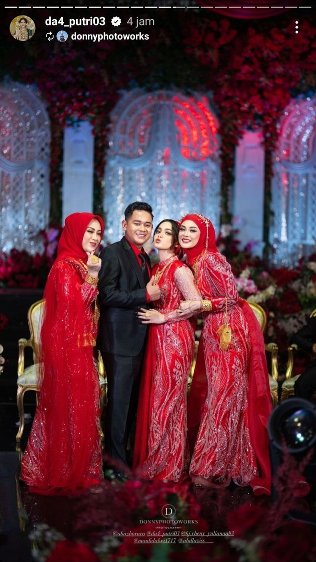 Just Married with a Dowry of 2 Billion, 10 Photos of Putri Isnari Becoming a Walking Gold at a Relative's Wedding - Showing Affection with Husband While Singing