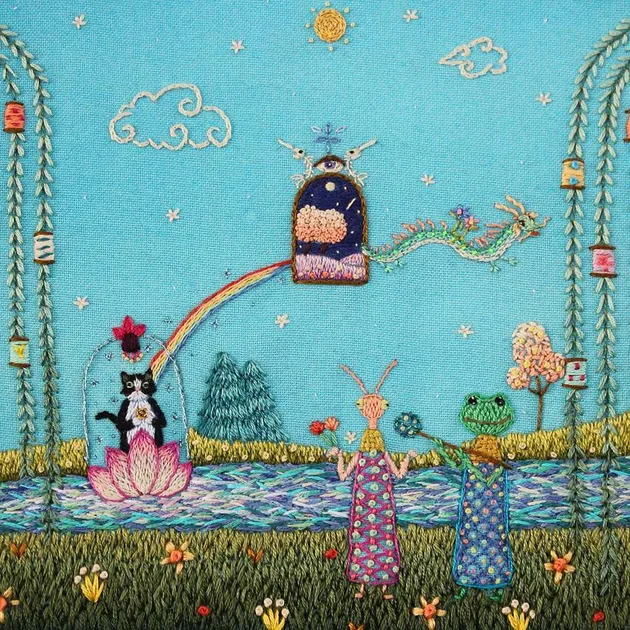 Ciptakan fantasi dari teknik sulam