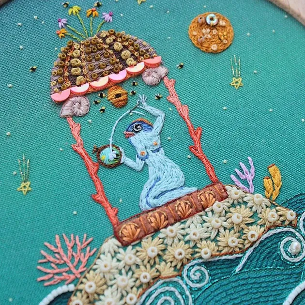 Ciptakan fantasi dari teknik sulam