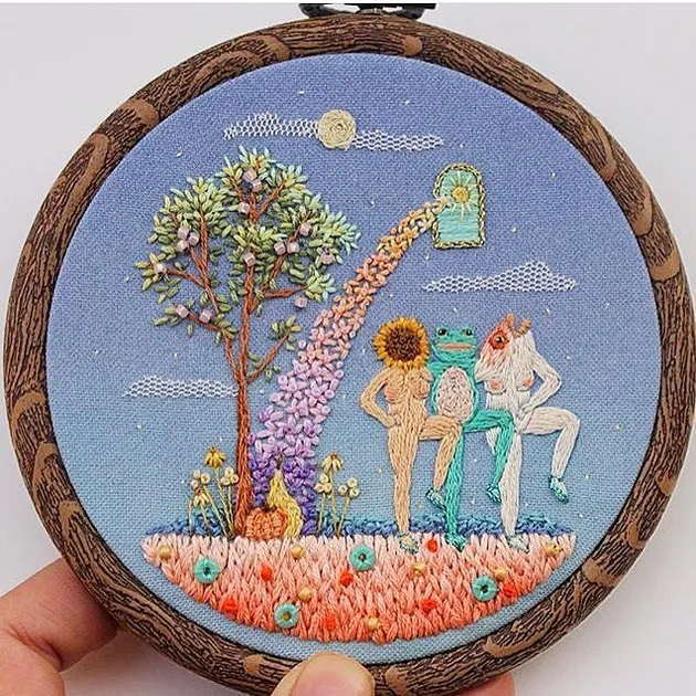 Ciptakan fantasi dari teknik sulam