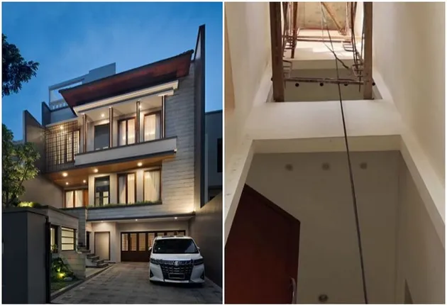 rumah seleb, rumah seleb dengan lift, rumah artis