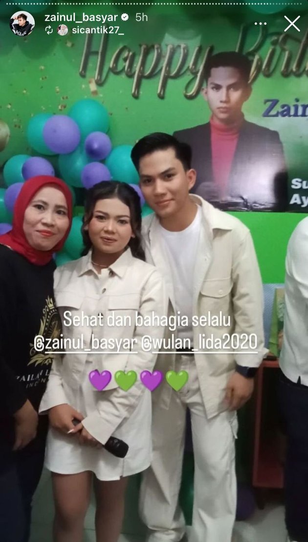 Give Romantic Greetings, 8 Photos of Wulan LIDA Celebrating Zainul Basyar's Birthday