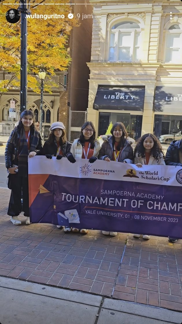 Make Proud, 8 Photos of Wulan Guritno accompanying London Abigail at the Grand Final of the World Scholars Cup at Yale University
