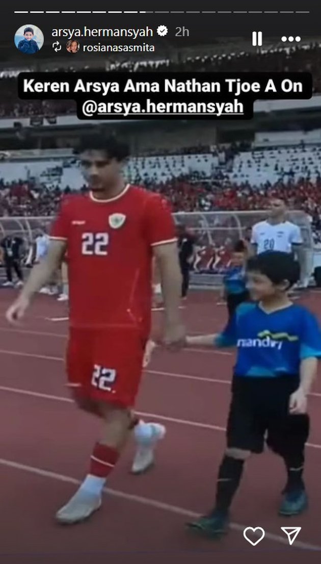 Make Proud! Here are 8 Photos of Arsya, Ashanty's Son, When He Became the Companion of the National Team Against Iraq: Nervous, No News on WhatsApp