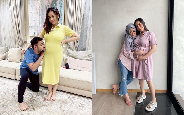 Pregnant Women Always Beautiful, a Series of Photos of Nagita Slavina Showing a Growing Baby Bump at 6 Months of Pregnancy