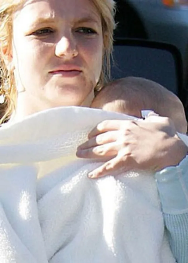 britney and the baby